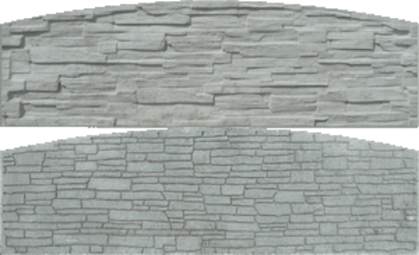 Štípaný kámen šedý - oboustranný s obloukem